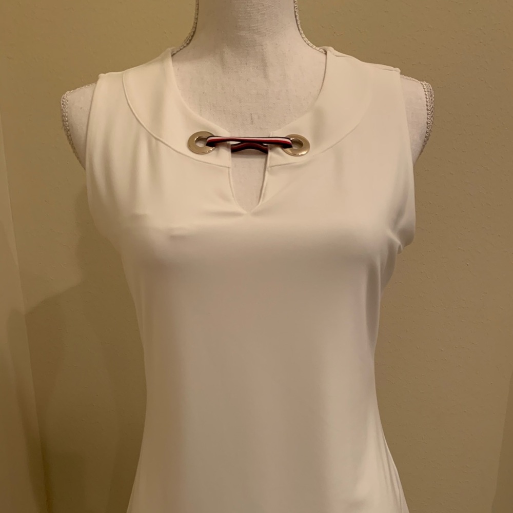 Tommy Hilfiger White Sleeveless Top